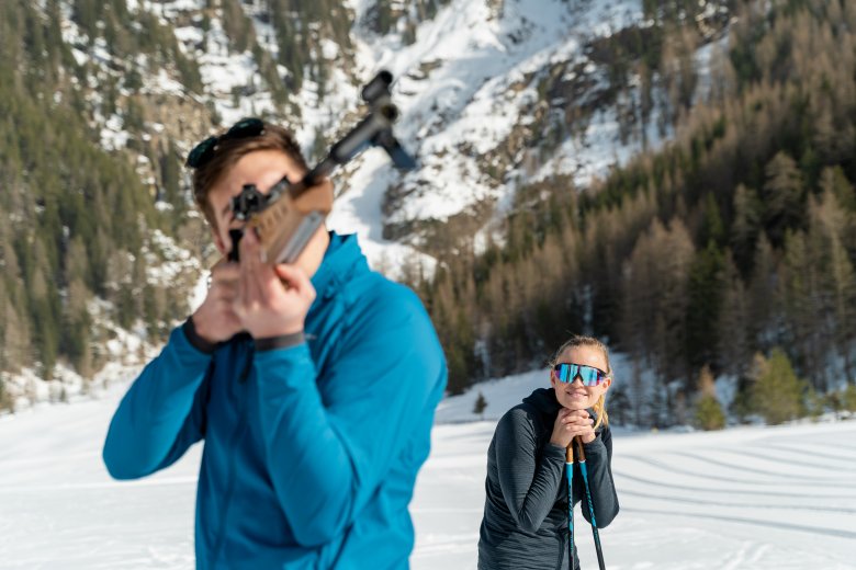 Strong nerves and a calm hand are essential if you want to hit the target in biathlon.
