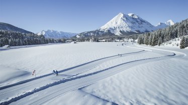 Cross-country skiing on the Kaiser Max Loop, © Olympiaregion Seefeld/Stephan Elsler