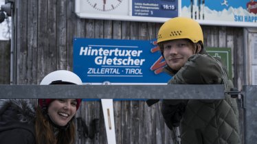 Ed Sheeran and Actress Zoey Deutch shooting on location at Hintertux Glacier (Photo Credit: Dan Curwin)

