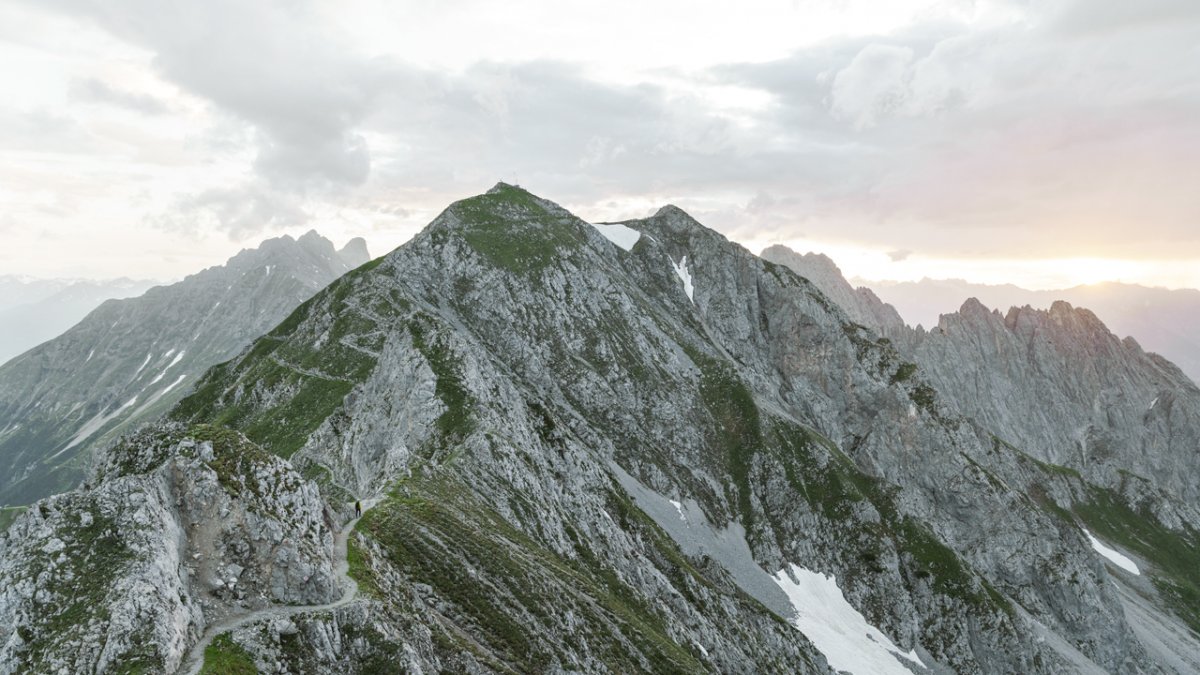The Goetheweg Trail in the Nordkette Mountains above Innsbruck