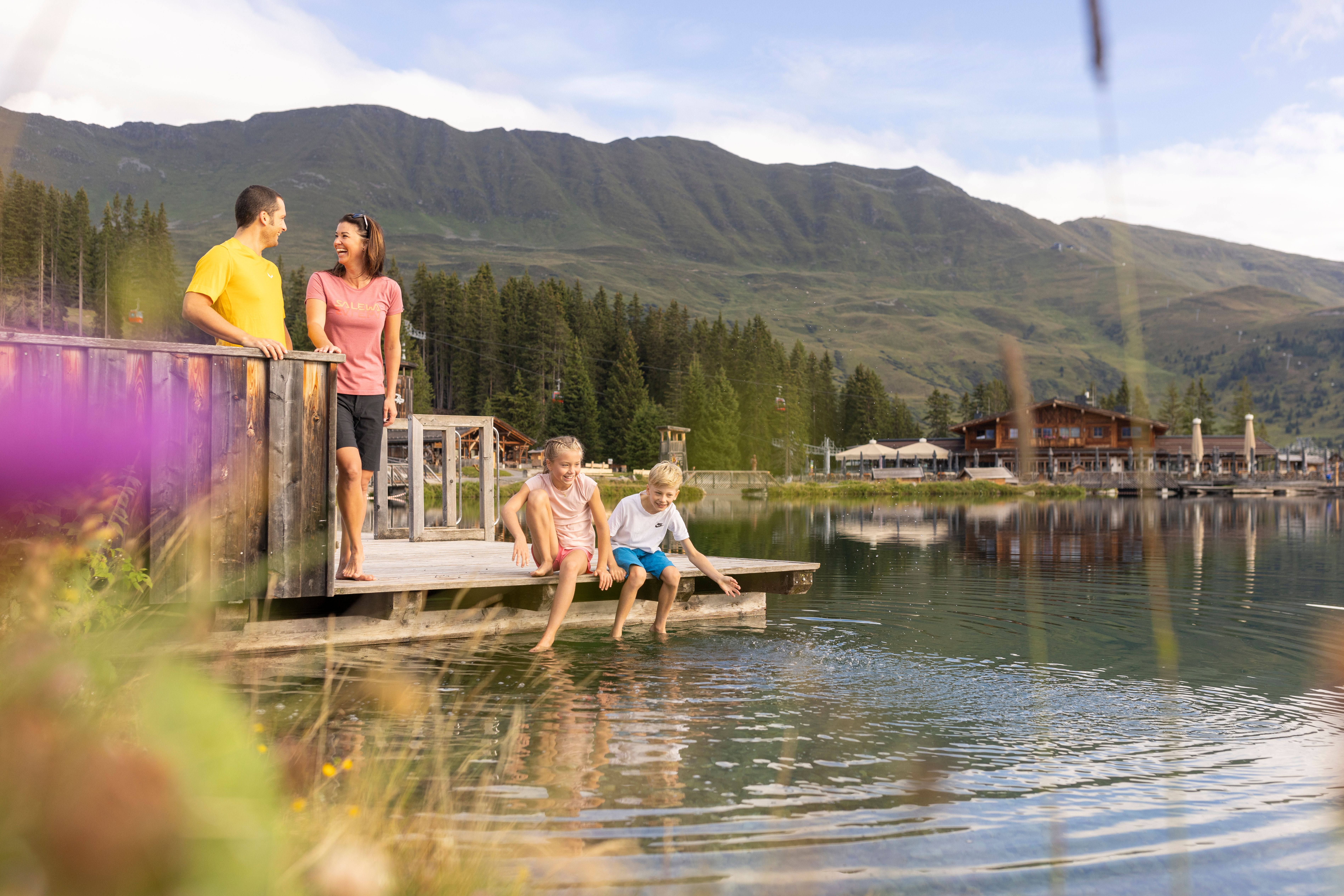 Högsee, Familie am Bergsee