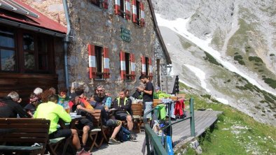 Terasse auf der Bettelwurfhütte