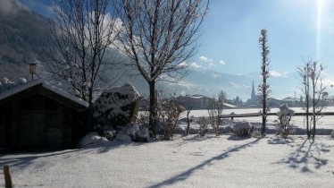 Garten im Apart Tyrol im Winter