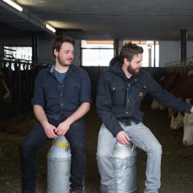 Markus and Thomas Ehammer with their cows, © Tirol Werbung/Bert Heinzlmeier