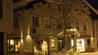 Winter view of the house at night