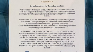 Österreichisches Umweltzeichen und Ecolabel, © ©Hotel Stadt Kufstein
