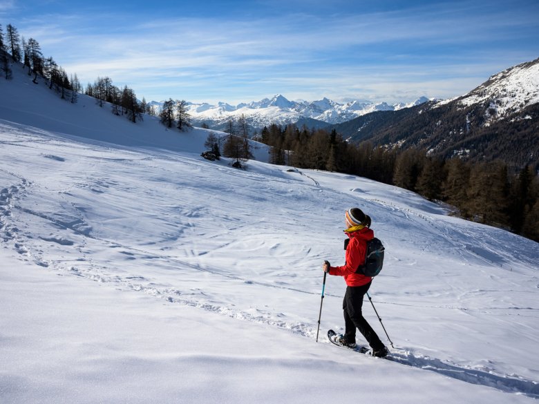 Snowshoeing in Schmirntal Valley is a wonderful way to explore the unspoiled backcountry.
