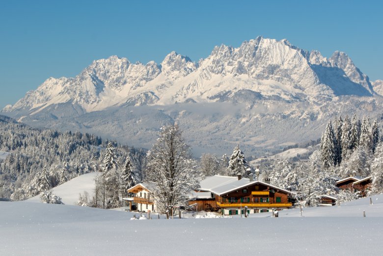 Looking towards the Wilder Kaiser Mountains.