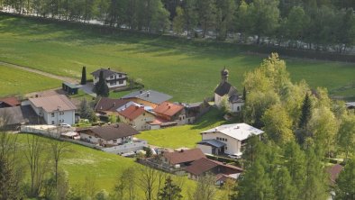 unser Haus von oben