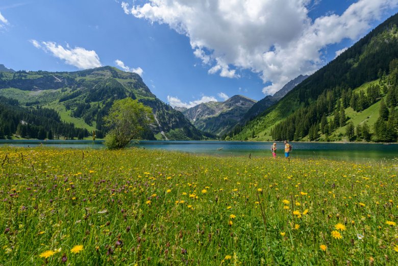 An easy trek to gorgeous Villsalpsee Lake: Tannheimer Tal Valley is a haven for pure nature lovers and gentle walkers. Photo Credit: TVB Tannheimer Tal