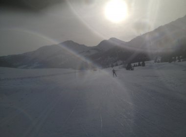 Auf der Skitrail Loipe im Tannheimertal.
