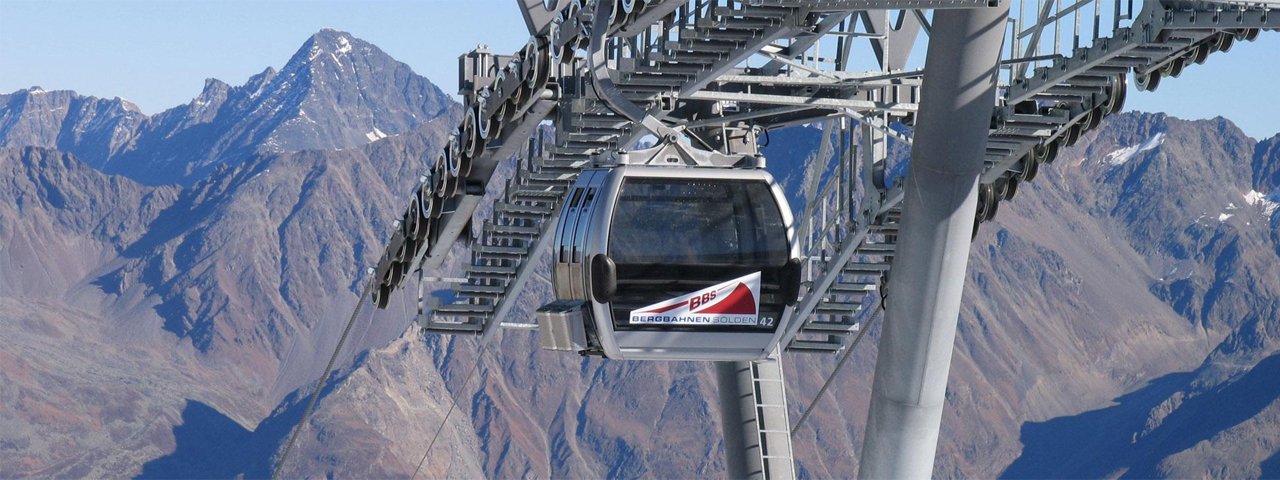 Schwarze Schneidbahn Gondola in Sölden, © Ötztal Tourismus