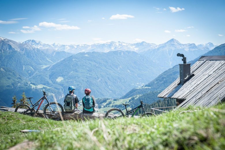 The Ötztal Alps are vying for our eyes’ attention, so we pull off to the side and take it all in.