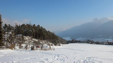 Ausblick im Winter beim Gasthof Lehen