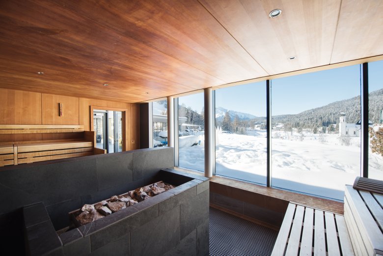 Panorama sauna in the Olympia Sports Centre., © Region Seefeld