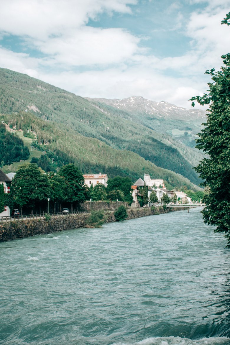 The Isel river flows into the larger Drau river in Lienz.