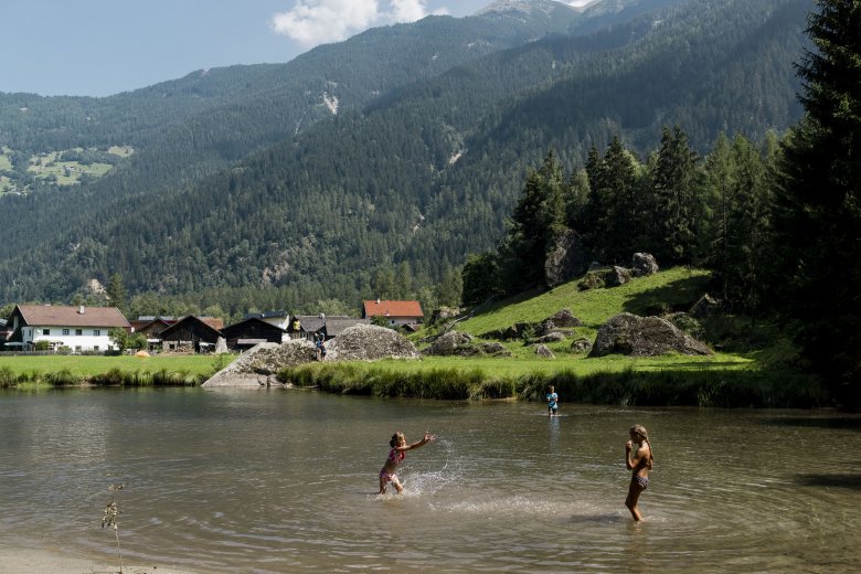 Swimming in Längenfeld, Ötztal Valley
