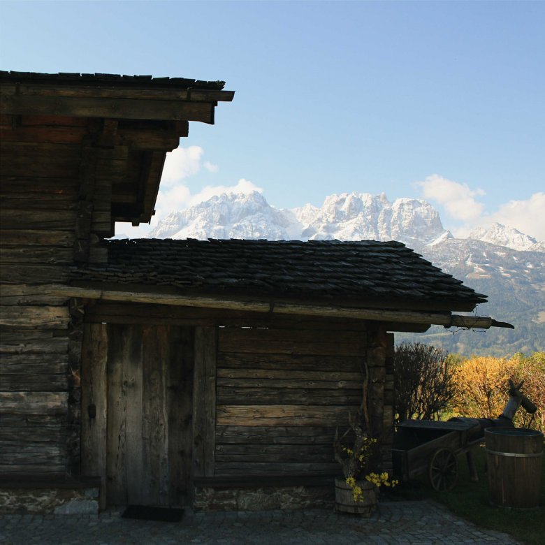 Everywhere you have a great view of the Dolomites.