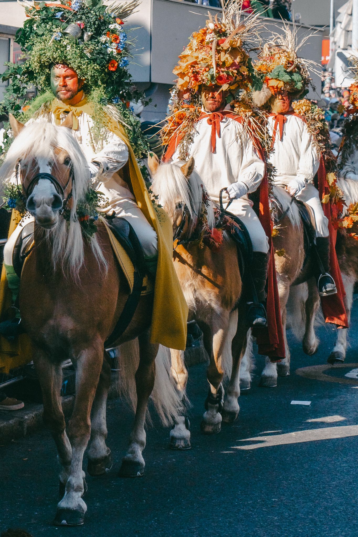 The group of riders represent the seasons.
