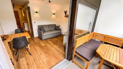 Living room and balcony