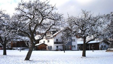 Hauserhof mit Garten Winter