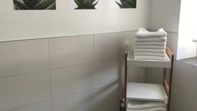 Badezimmer in der Ferienwohnung Peotta Volders