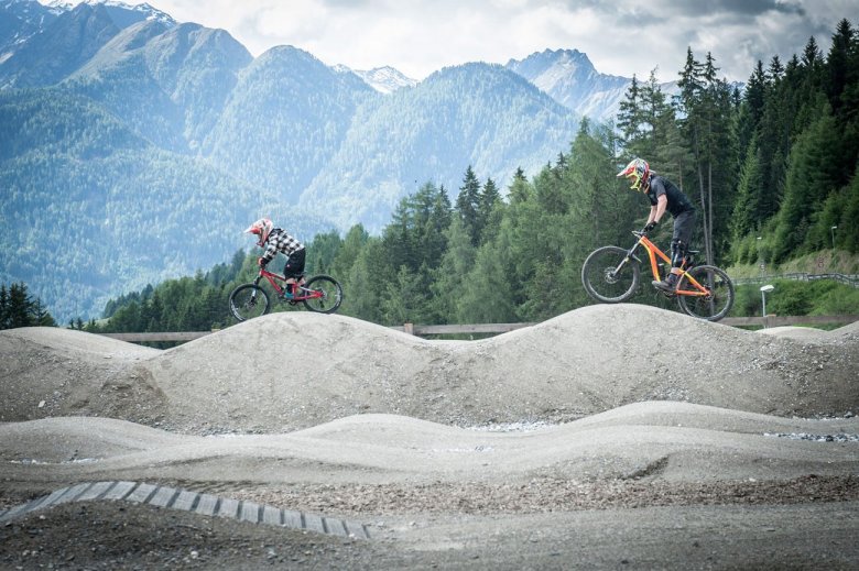 Pump Track and Training Area at the Waldbahn Gondola base are perfect for building skills or getting warmed up before hitting the trails.