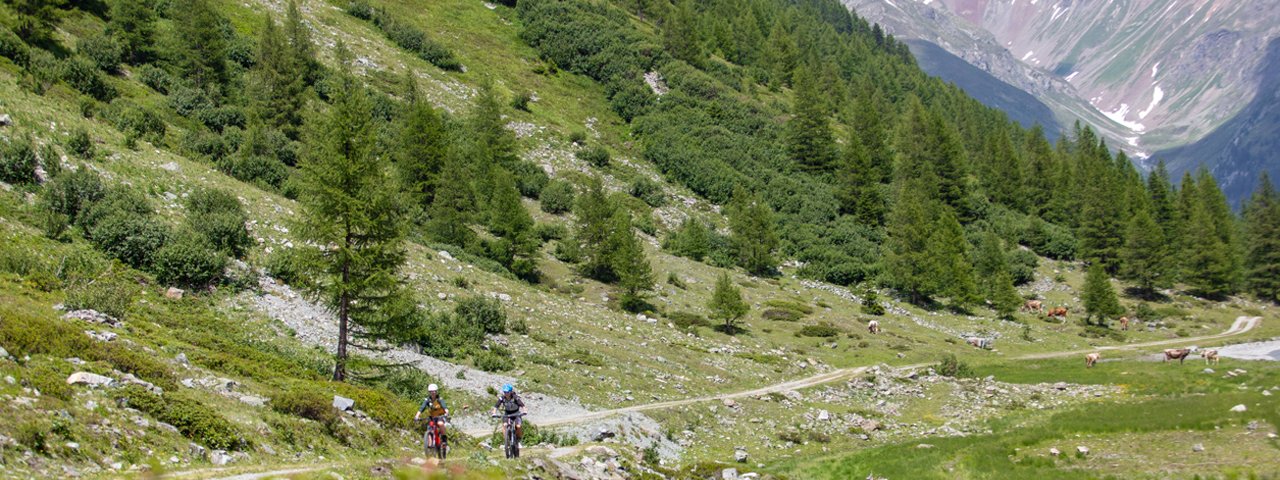 Mountain bike ride in the Paznauntal Valley