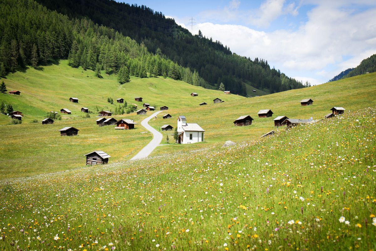 Landschaftsbild vom Tiroler Oberland