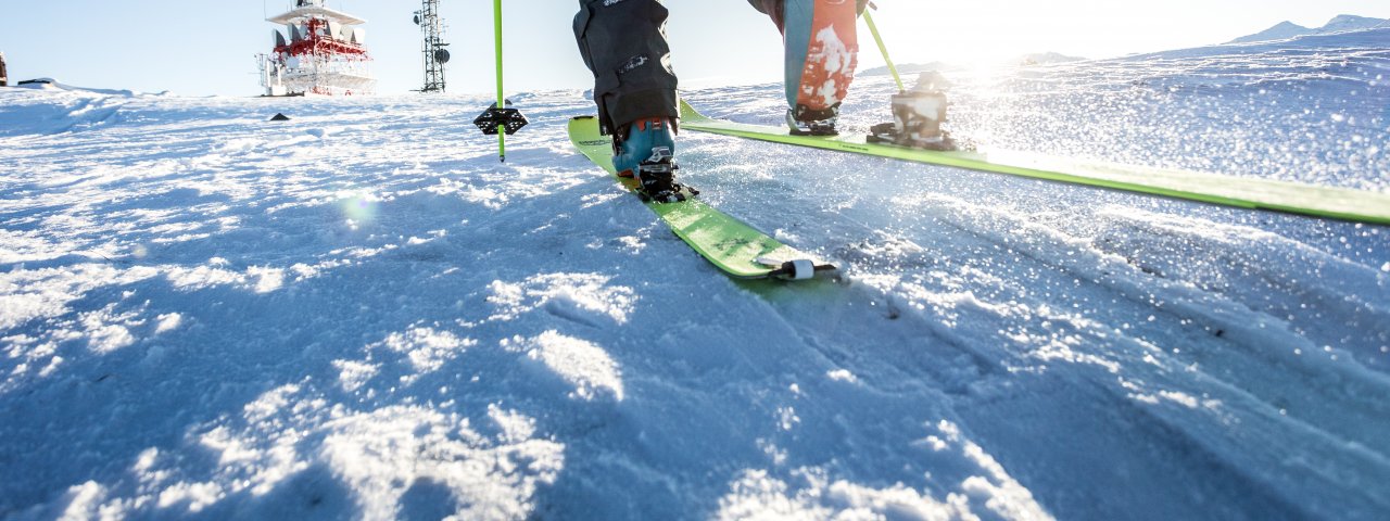 Ski touring on the pistes in the Patscherkofel ski resort, © Daniel Zangerl 