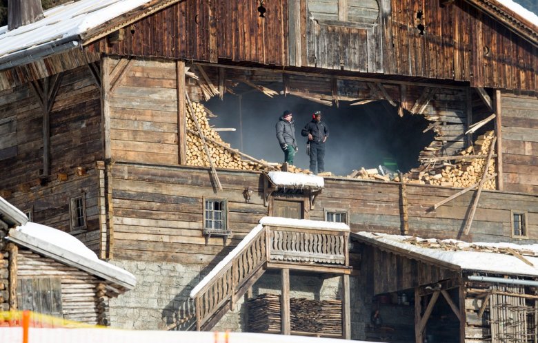 A timber building was carefully reconstructed on the Obertilliach set, aptly named &ldquo;Bond House&rdquo; by local residents., © XPA – Johann Groder