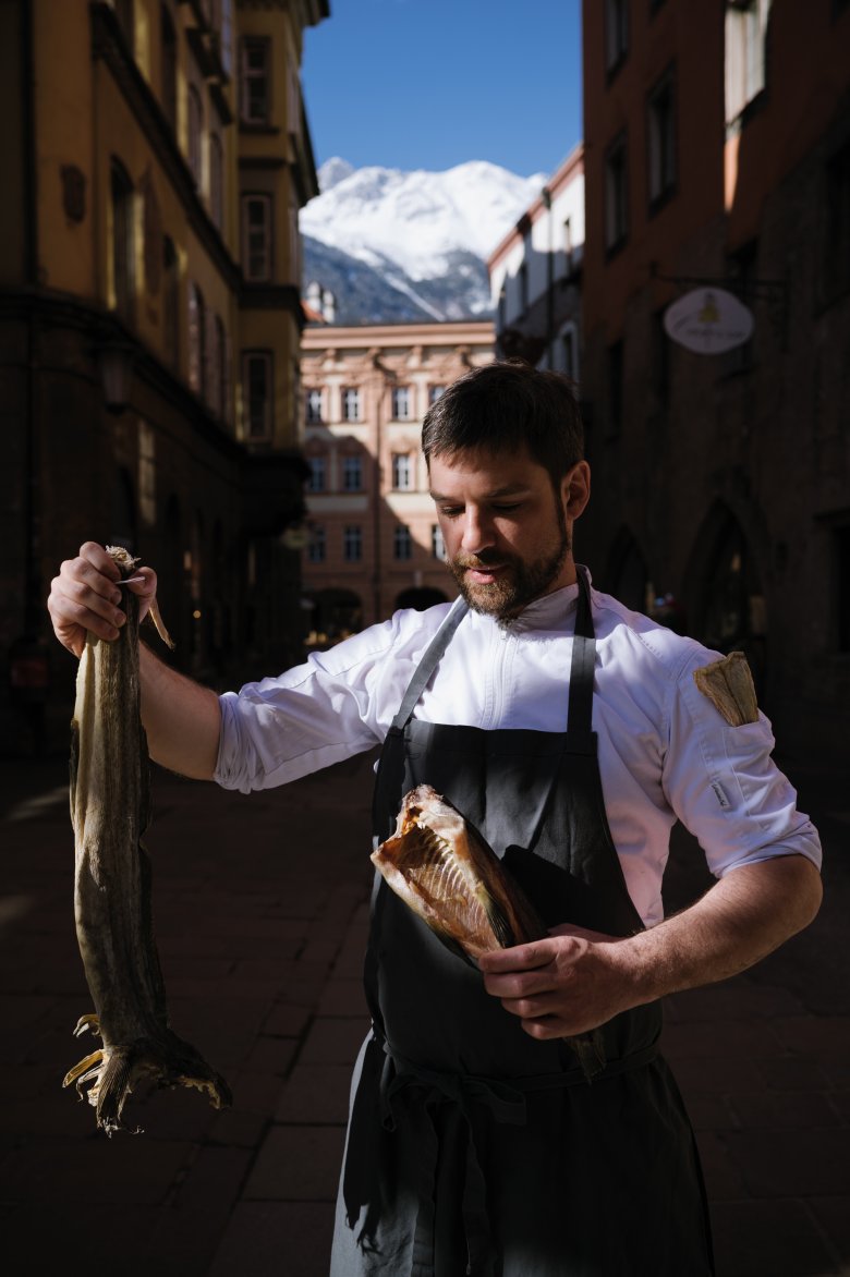 Bon app&eacute;tit! Head chef Christoph Zingerle cooks traditional food you will not find at every restaurant in Tirol.
