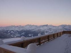 Terrasse im Abendrot