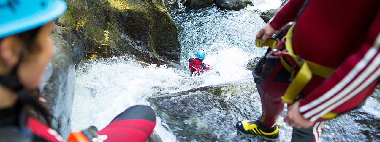 Canyoning in the Auerklamm gorge, Ötztal Valley, © Area47