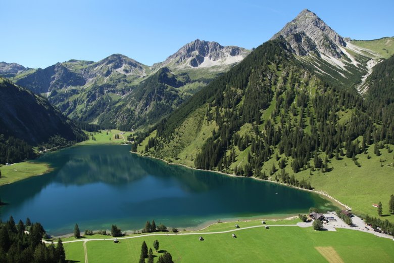 On warm days, this is a mountain lake you can actually swim in, though at 1,165 meters and with not more than 17 degrees Celsius it&rsquo;s gonna be brisk.&nbsp;, © TVB Tannheimertal
