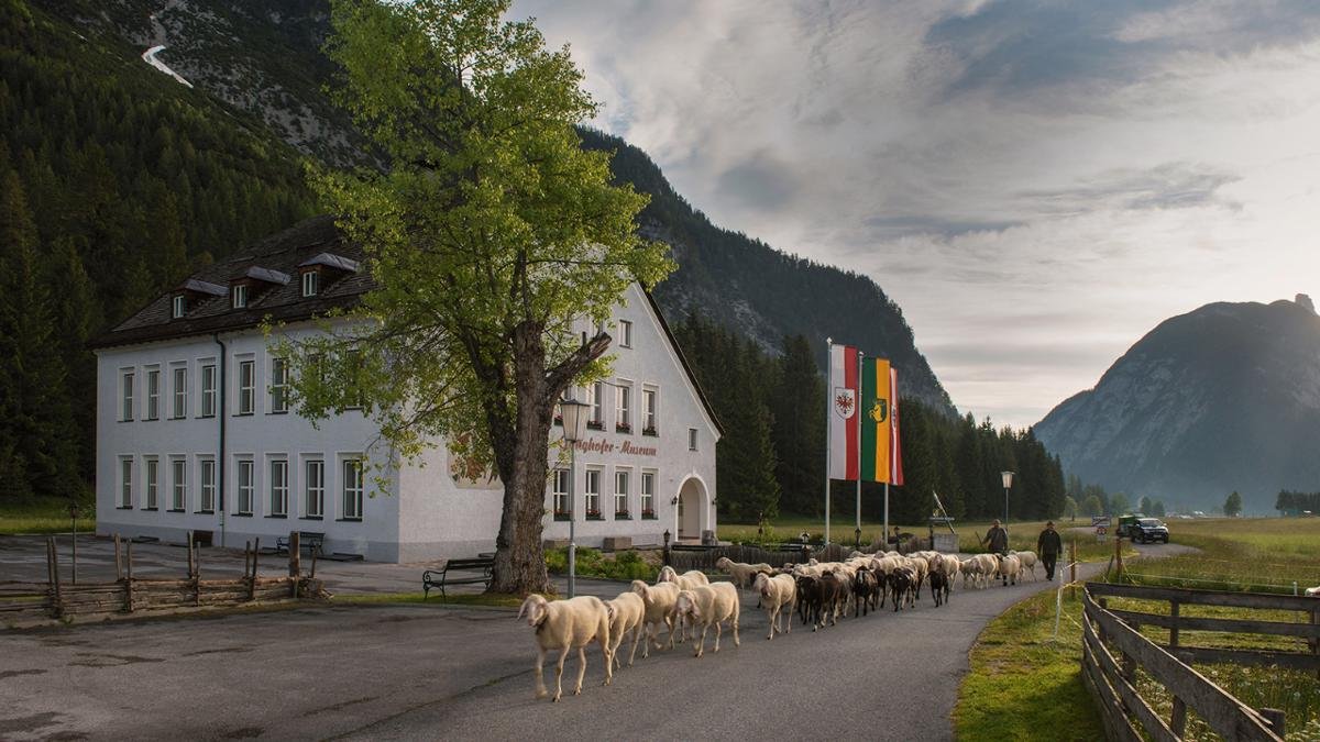 Ludwig Ganghofer was a frequent visitor to Leutasch. Located in the village’s former primary school in Kirchplatzl, the Ganghofer-Haus is far from a fusty local history museum, but instead a contemporary analysis of art and culture., © Tirol Werbung/Frank Bauer