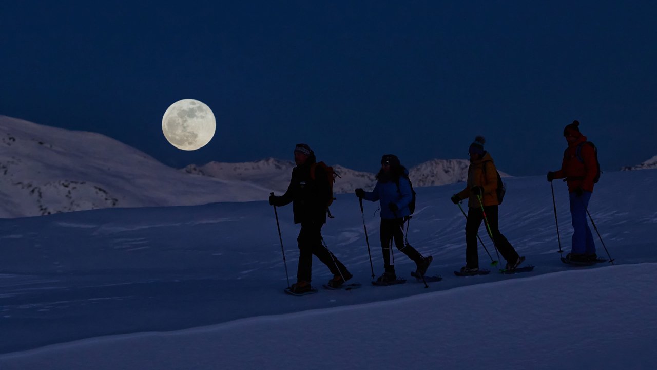 Moonlight snowshoe adventure in the Hohe Tauern National Park, © TVB Osttirol