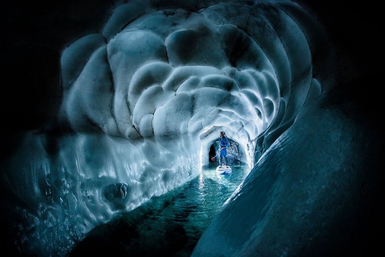 An underground word made of ice and light. Foto: Natureispalast / Erler, © Naturalispalast , Erler