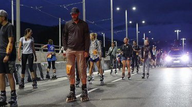 The Happy Night Skate is a good time for happy people with roller skates, inline skates or skateboards, © Happy Nightskate Innsbruck