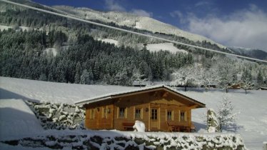 Ferienhaus außen Winter