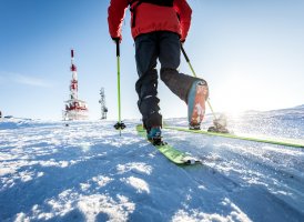 Ski touring on the pistes in the Patscherkofel ski resort, © Daniel Zangerl 