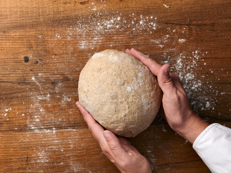 Step 8: Shape into two loaves.