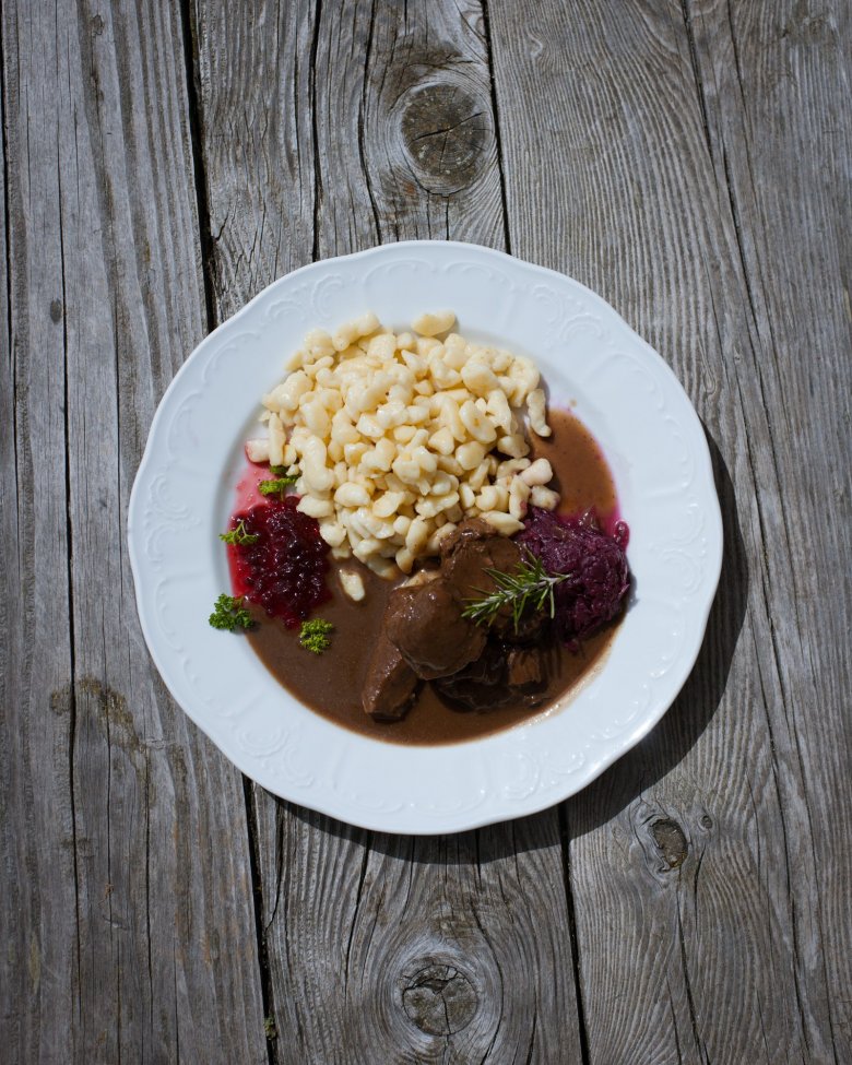 Christian Rimml sources all ingredients from neighbouring farms. His menu often features venison.
