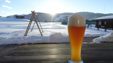 Genießen Sie ein Bier auf unserer Terrasse