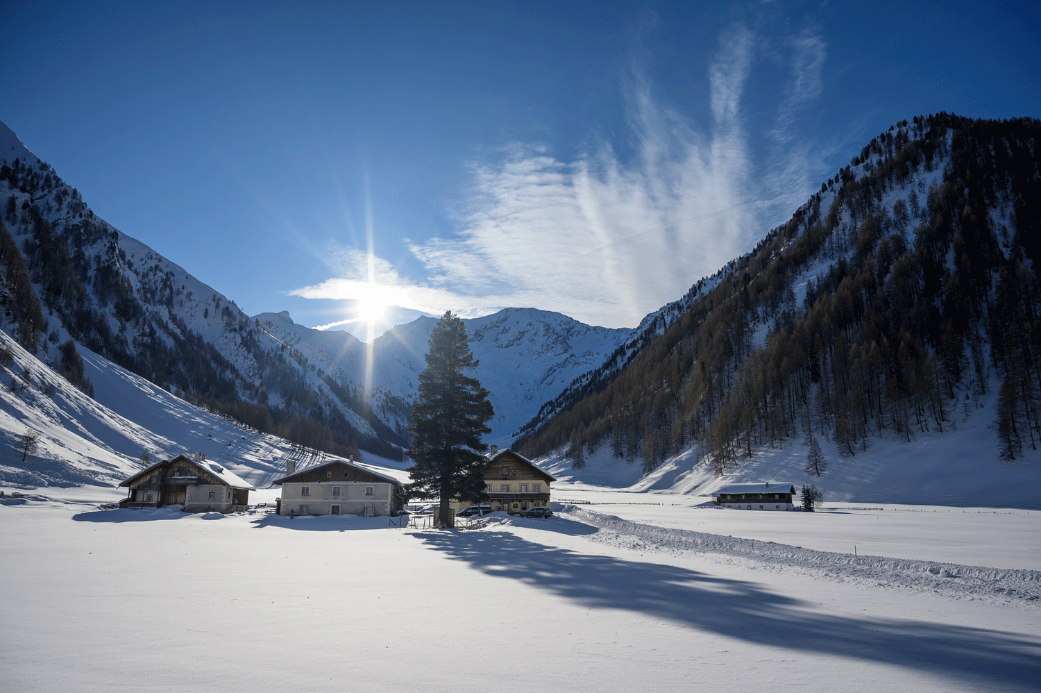 The tiny hamlet of Kasern in winter glory.