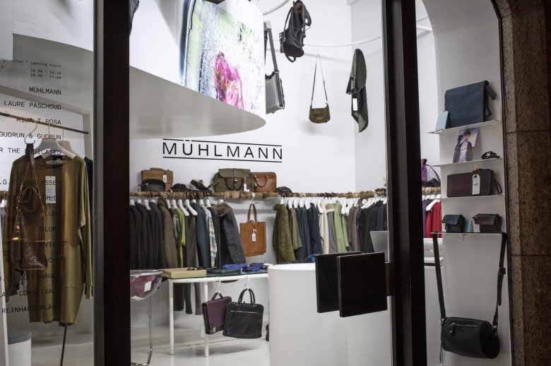 M&uuml;hlmann flagship store on the Seilergasse road in the city centre.
