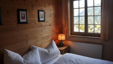 Schlafzimmer mit Bergblick