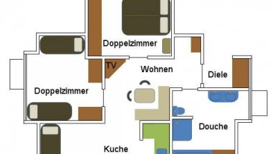 Grundriss Ferienwohnung Gerlosstein